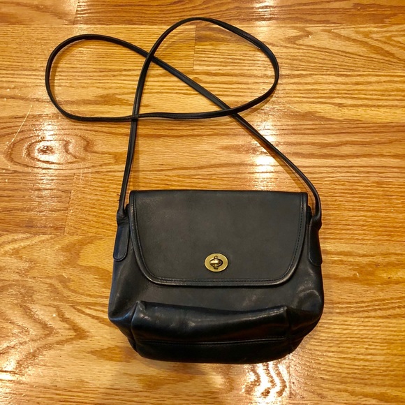 vintage coach black crossbody bag